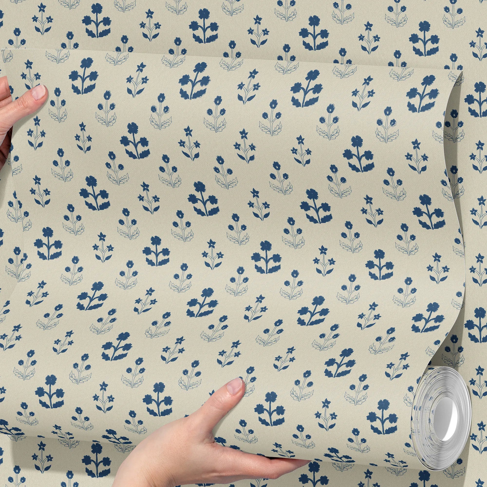 Hanging our wallpaper