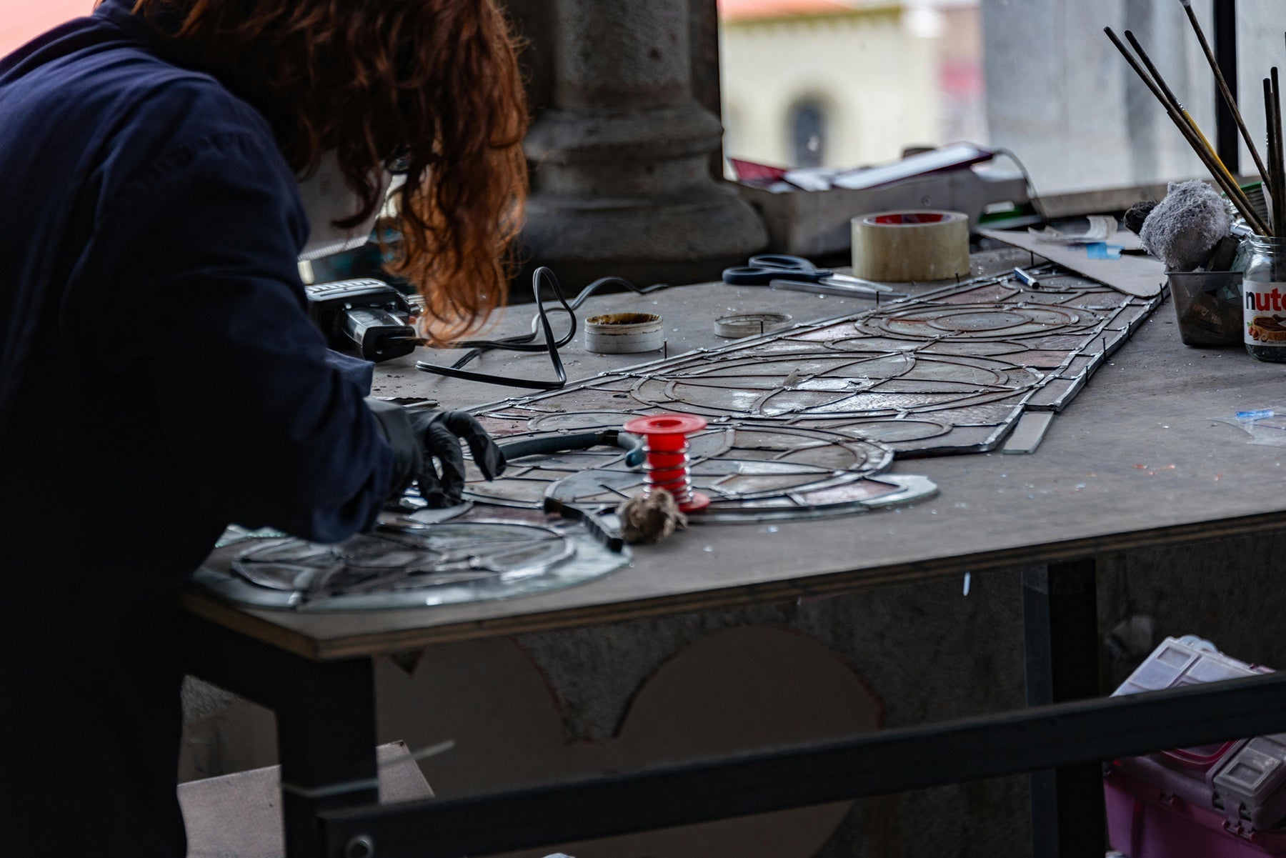 Hand painted surface design