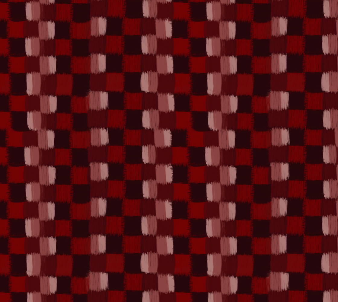 Scratched quilt in reds Fabric