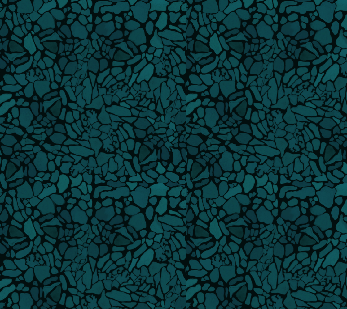 Turquoise Minerals Fabric