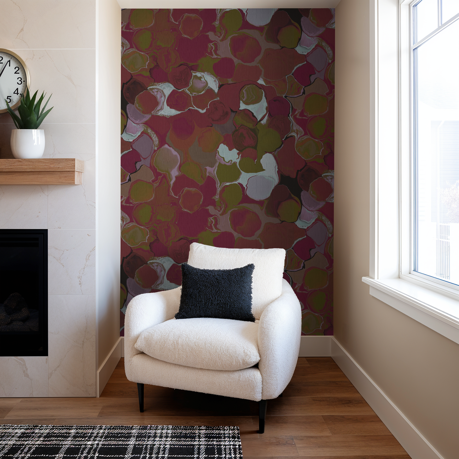 pink and green marbled wallpaper