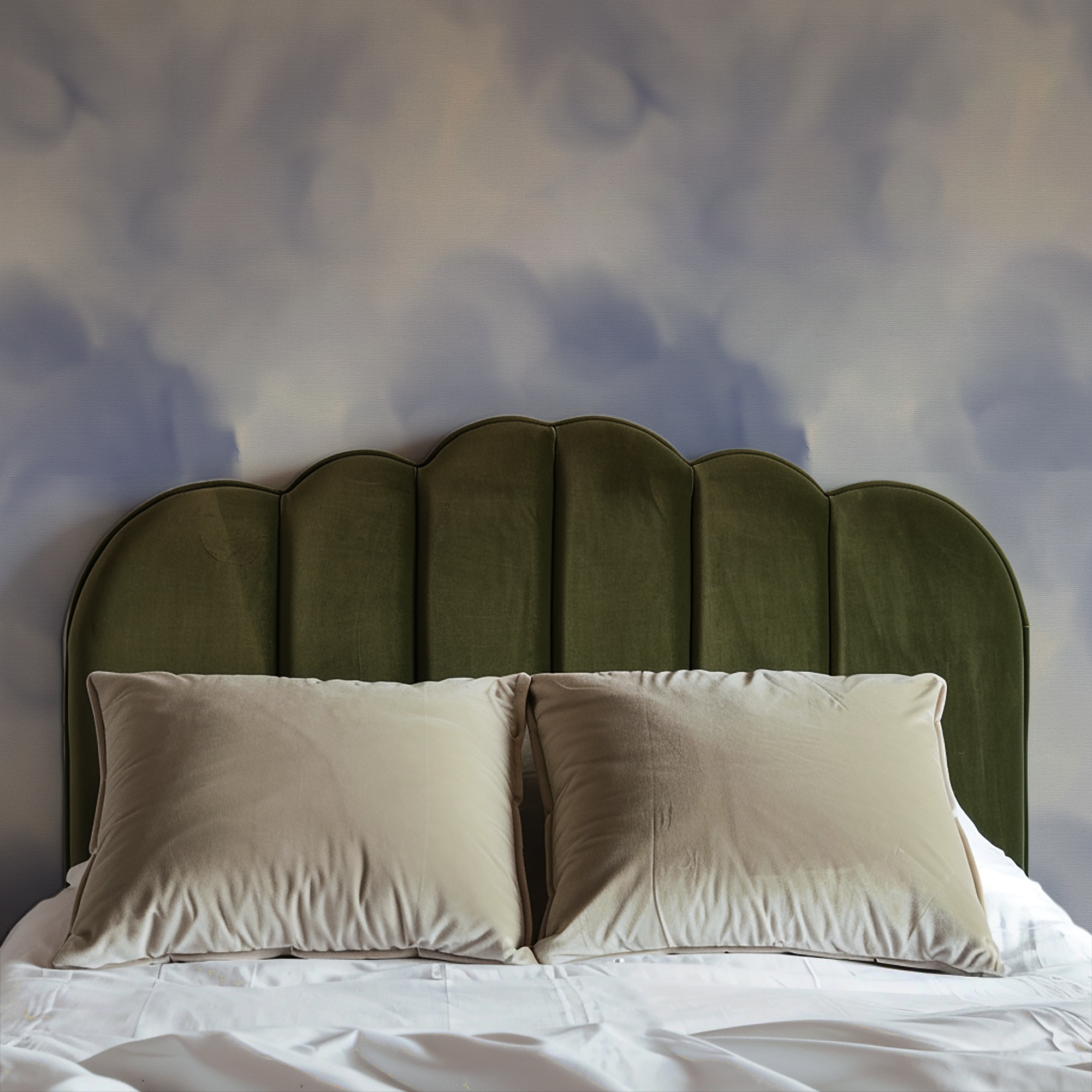 Summer Clouds Metallic Wallpaper