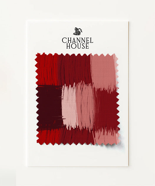 Scratched quilt in reds Fabric