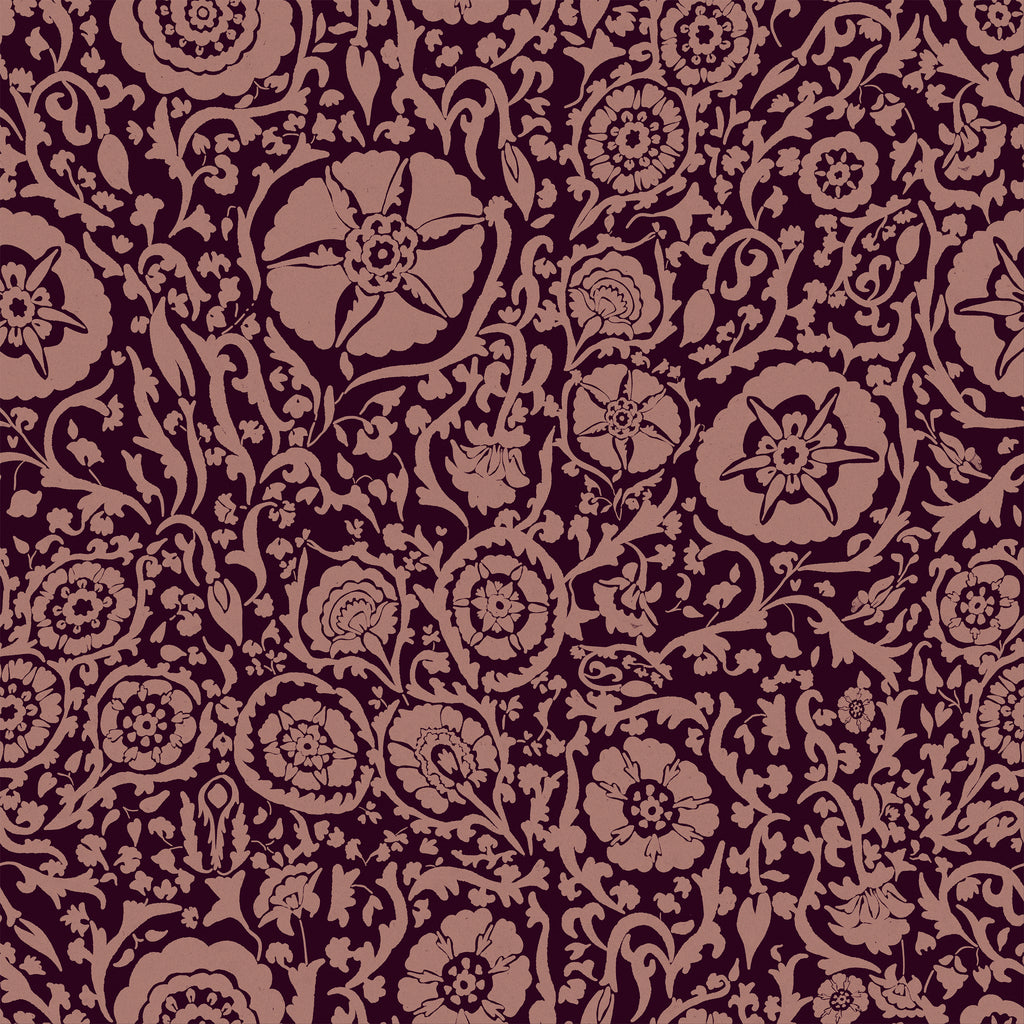 Suzani floral maroon