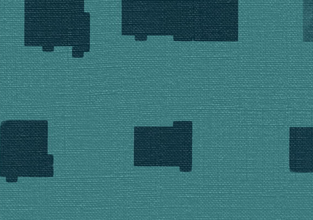 Washed squares in teal