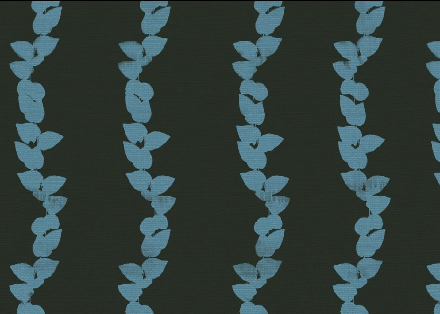 Leaves midnight moss and sky blue