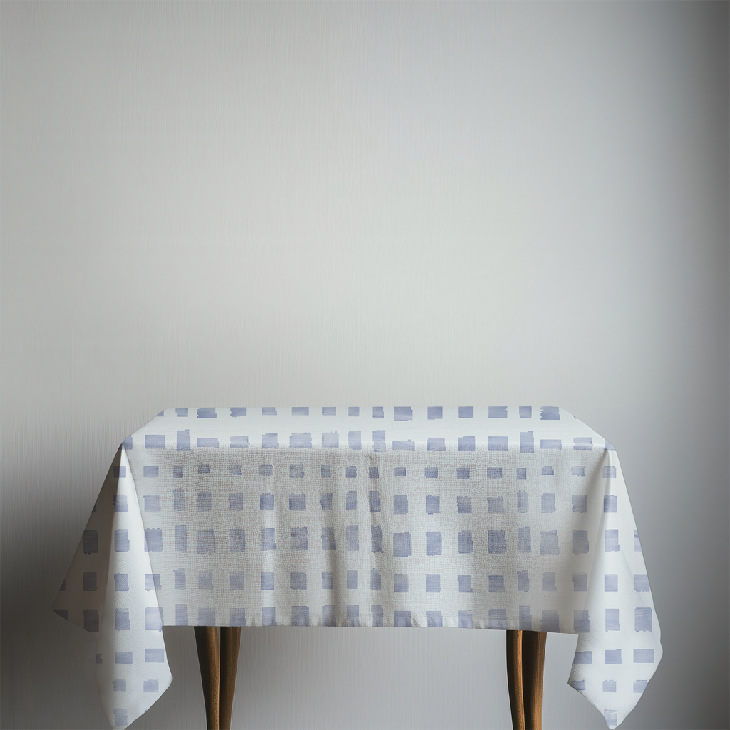 Washed squares tablecloth