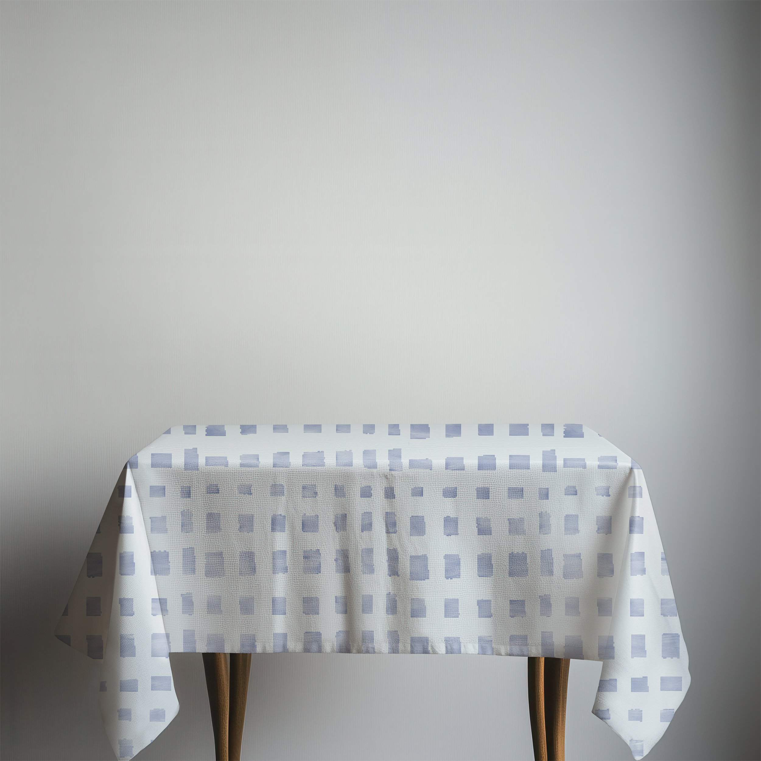 Washed squares tablecloth