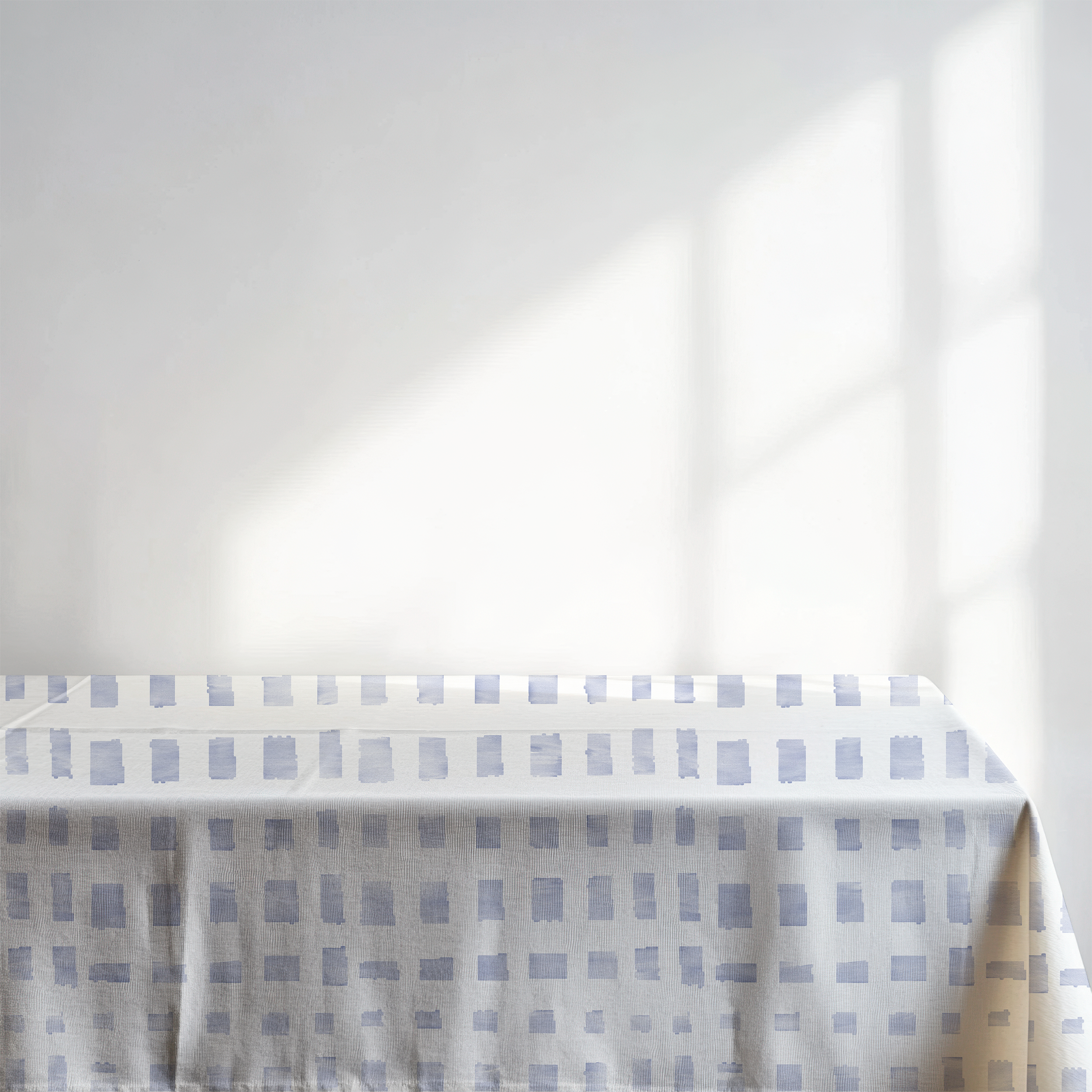 Washed squares tablecloth