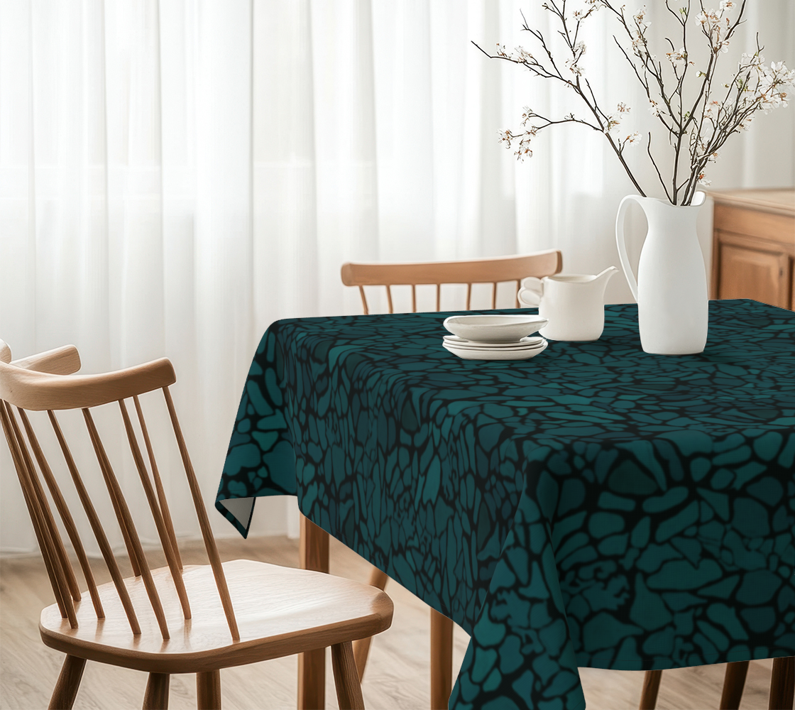 Turquoise mineral tablecloth