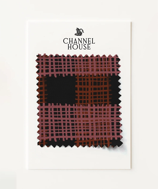 Buffalo plaid in black and pink