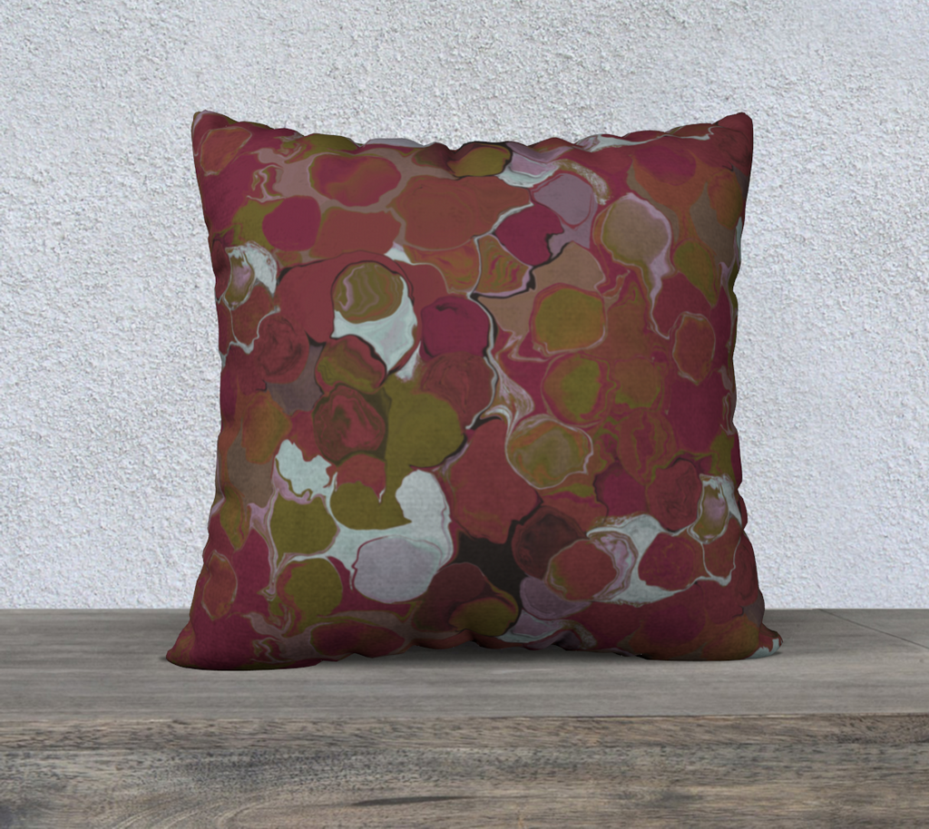 Pink marbleds pillow 22in