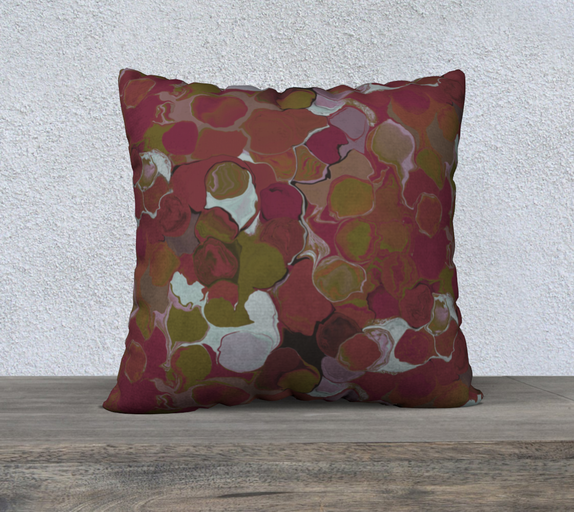 Pink marbleds pillow 22in