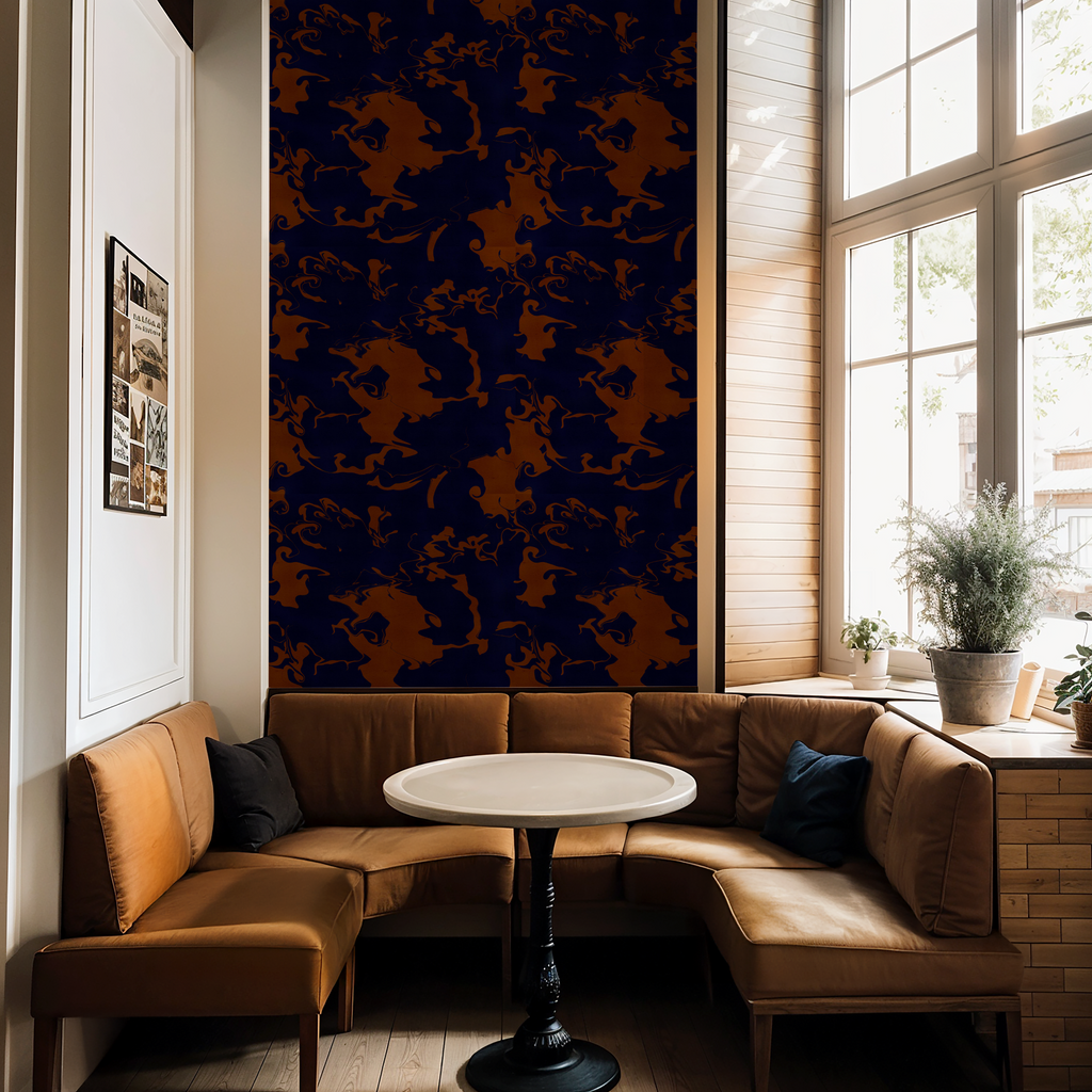 Dark brown and navy marling