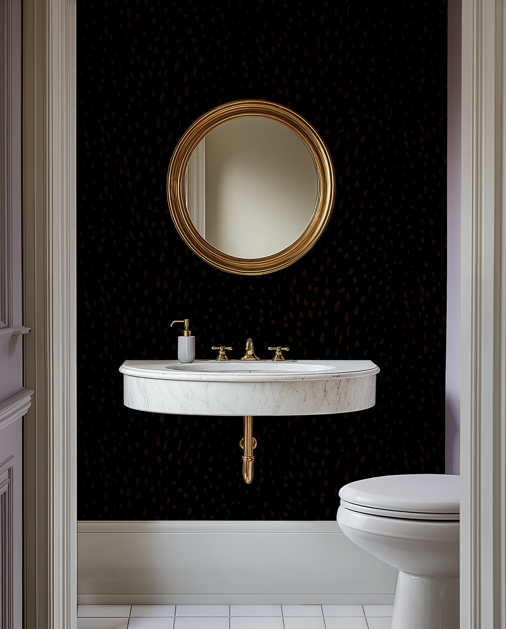 Darkest Animal Print Metallic Wallpaper