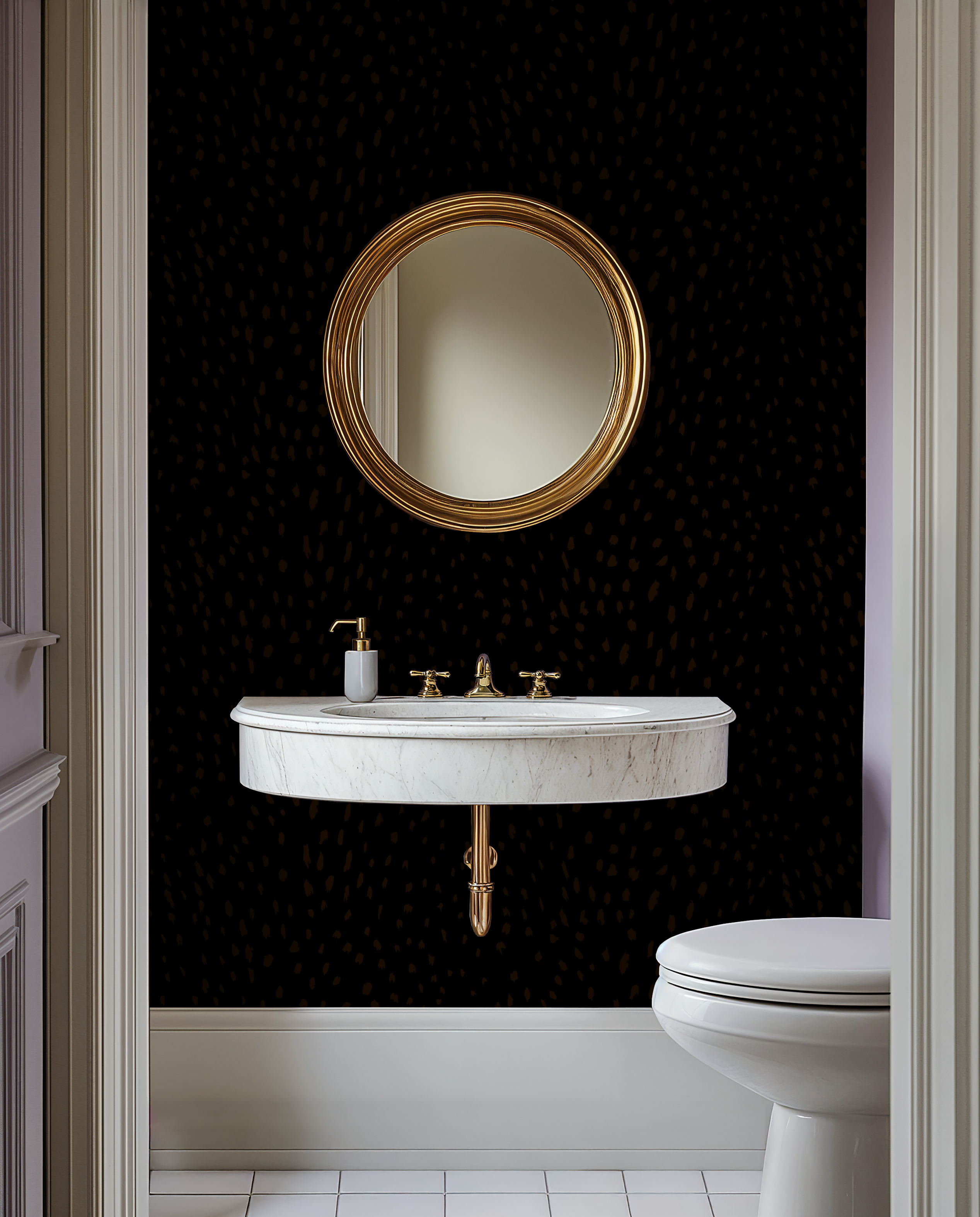 Darkest Animal Print Metallic Wallpaper