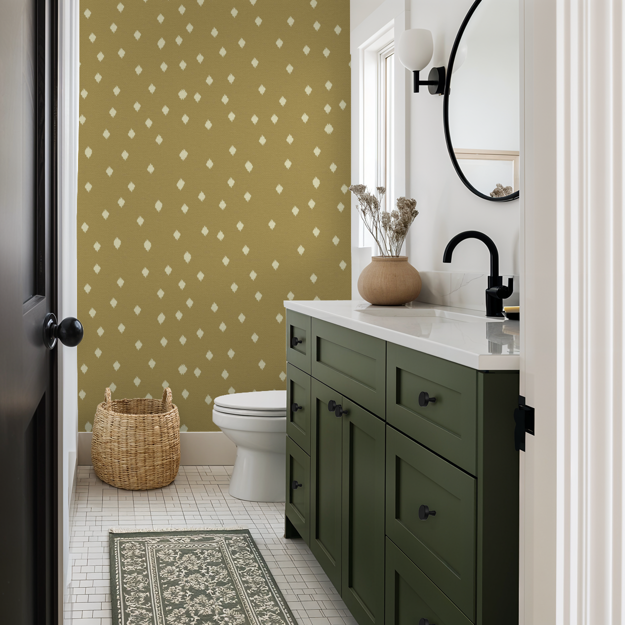 Ditsy Ikat in Marigold