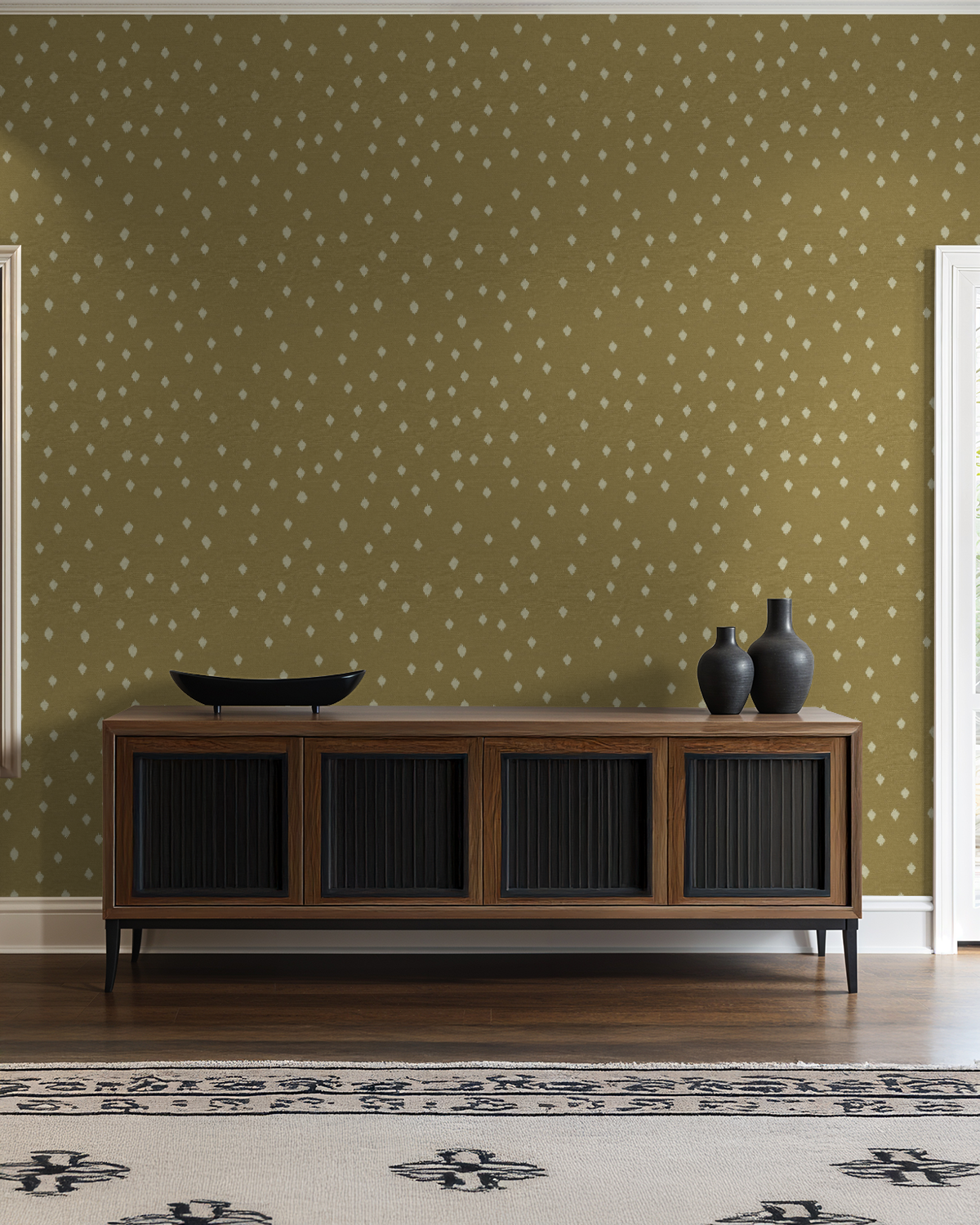 Ditsy Ikat in Marigold