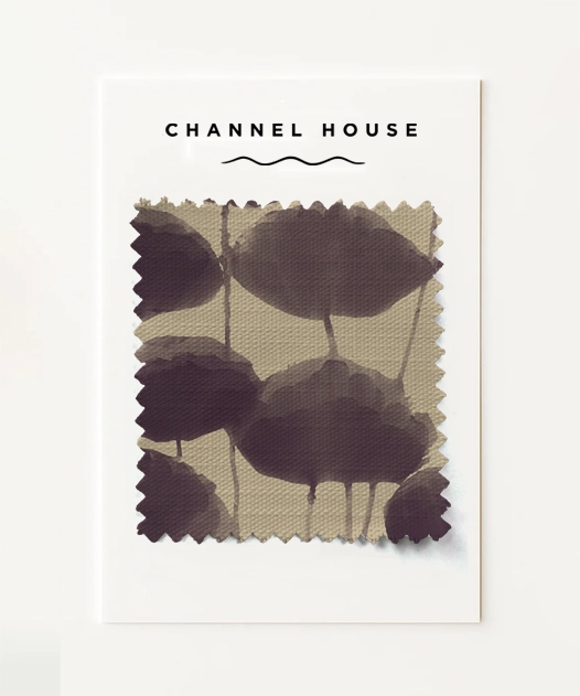 Falling Ginkgo in Plum, Fabric