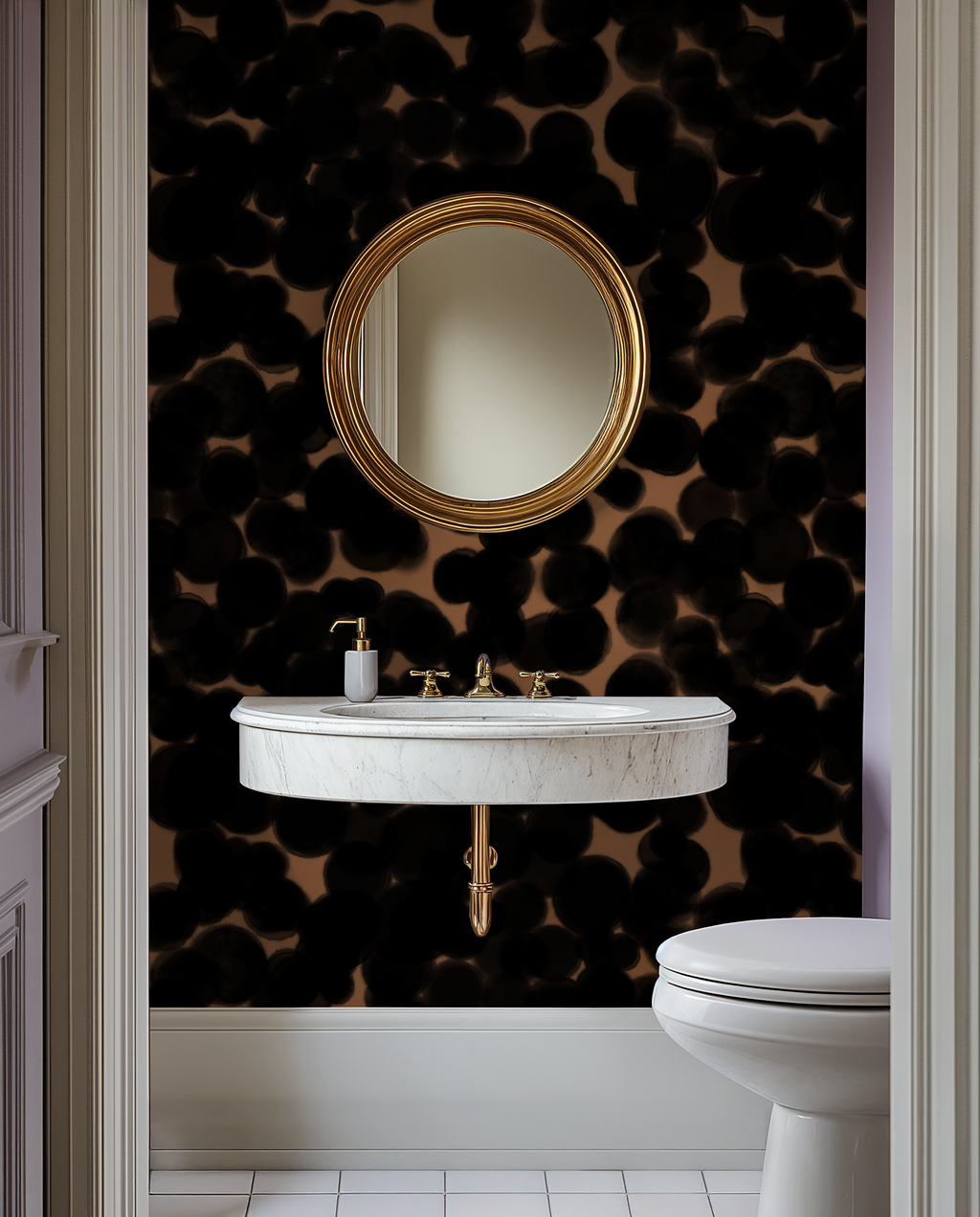 Oil Stain in gold and black