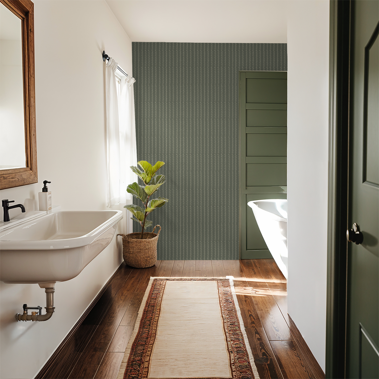 Sampler Vine in dusty green