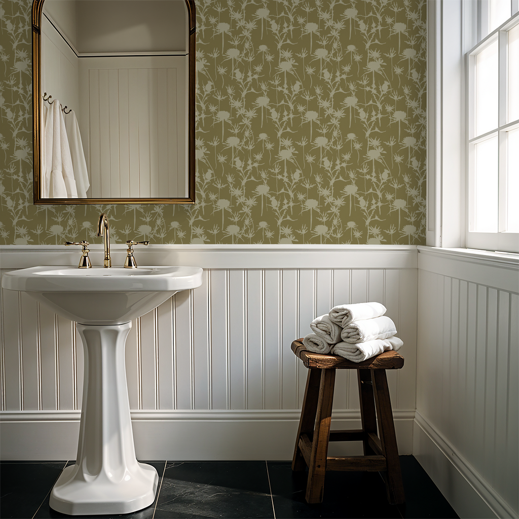 Thistle in Grass Wallpaper