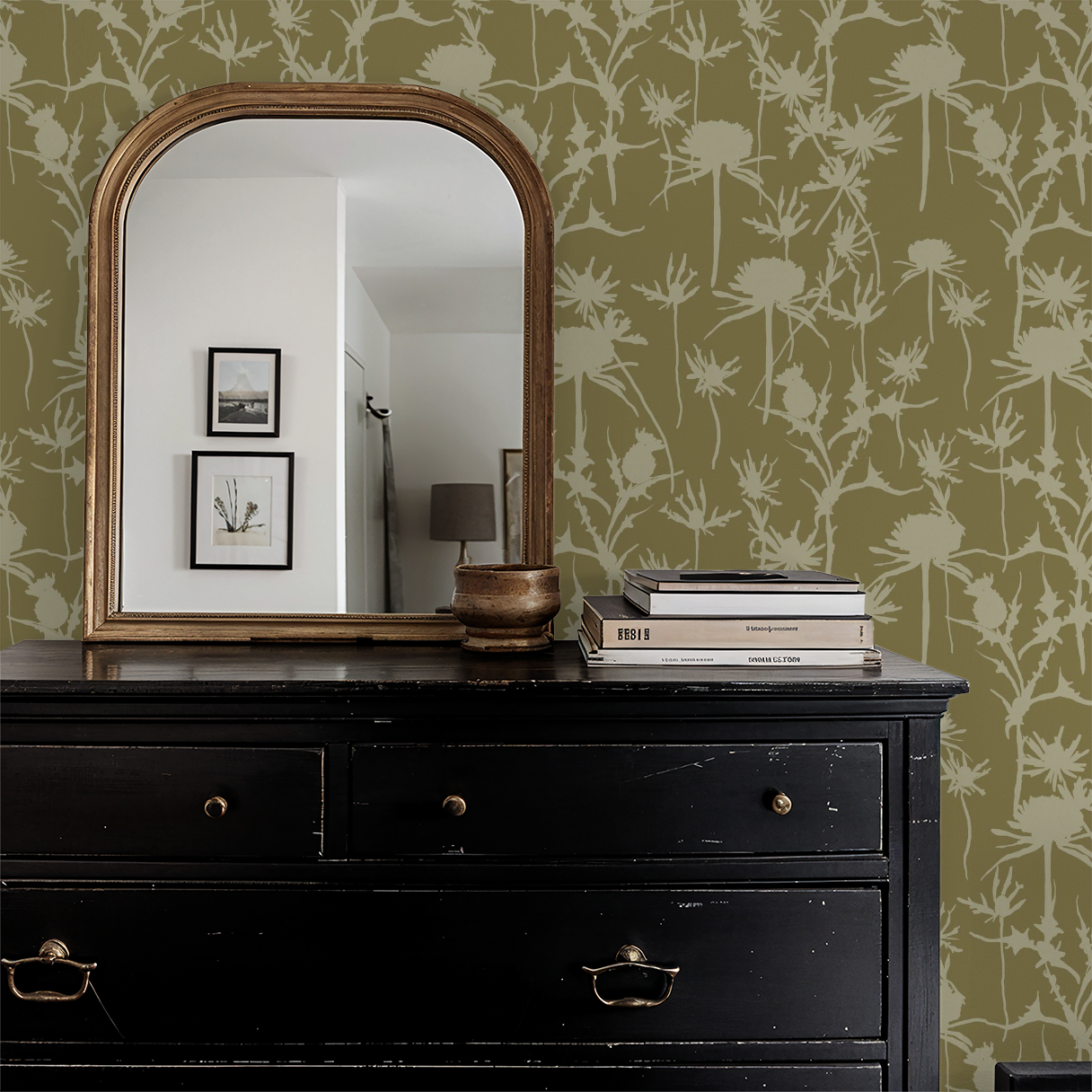 Thistle in Grass Wallpaper